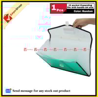 Expanding Pocket File with Handle 12 Pockets A4 Size Random Color 1 Pcs_img_2
