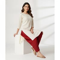 Red Premium Salowar Pant | Shating Cotton Linen Fabric | Soft & Stylish_img_2
