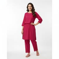 Deep Pink Premium Salowar Pant | Shating Cotton Linen Fabric | Soft & Stylish_img_1