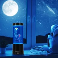 Jellyfish Lamp Aquarium Lampka Nocna 7 Colors Fancy LED USB Table Night Light Children's Gift Lighting for Home Bedroom Decor_img_1
