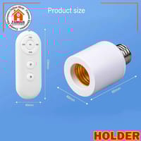 Holder B22 to E27 Smart Light Bulb Holder Base Wireless Control 40 feet Remote Timing Functiong_img_5