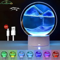 Table Lamp Internet Red Hourglass Decompression Ornament 3D Three-dimensional Sand Painting Water Painting Colorful_img_0