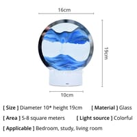 Table Lamp Internet Red Hourglass Decompression Ornament 3D Three-dimensional Sand Painting Water Painting Colorful_img_5
