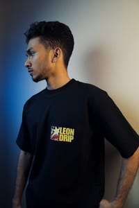'LEON DRIP' Oversized Heavyweight Drop Shoulder T-Shirt_img_4