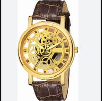 WRM10-PU Leather Wrist Watch For Men -Brown_img_1