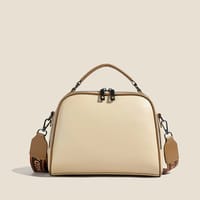 High end ladies' handbag multi-layer large capacity commuting bag(Cream)_img_4