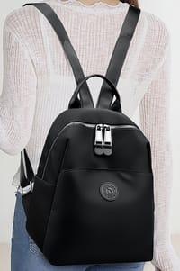 2025 New Hot Women's Backpacks Designer High Quality Soft Nylon Simple Fashion Bag(Black)_img_3