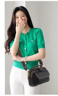 New Sac a Main Women Handbag soft small Shoulder Pu Leather Tote Hand Bags for Ladies(Black)_img_4