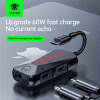 Plextone GS1 Mark 3 3in1 60w Gaming Type-C To 2 Type-C And 3.5mm Converter_img_1