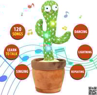 রিচার্জেবল ড্যান্সিং ক্যাকটাস খেলনা গান গাওয়া, কথা বলা, রেকর্ড করা এবং আপনি যা বলেন তা পুনরাবৃত্তি করা ইলেকট্রিক ক্যাকটাস_img_5