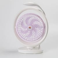 💦 JR-2018 Powerful Rechargeable High Speed Table Fan with LED Lamp Light_img_1