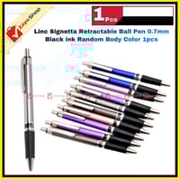 Linc Signetta Retractable Ball Pen 0.7mm Black ink Random Body Color 1pcs_img_1