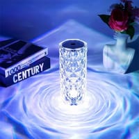 16 Colors Crystal Night Light LED Touch Projection Table Lamp Rose Remote Dimmable USB Romantic Atmosphere Light for Decor Home_img_1