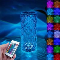 16 Colors Crystal Night Light LED Touch Projection Table Lamp Rose Remote Dimmable USB Romantic Atmosphere Light for Decor Home_img_2