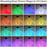 16 Colors Crystal Night Light LED Touch Projection Table Lamp Rose Remote Dimmable USB Romantic Atmosphere Light for Decor Home_img_4