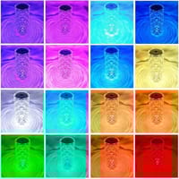 16 Colors Crystal Night Light LED Touch Projection Table Lamp Rose Remote Dimmable USB Romantic Atmosphere Light for Decor Home_img_7