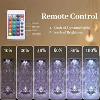 16 Colors Crystal Night Light LED Touch Projection Table Lamp Rose Remote Dimmable USB Romantic Atmosphere Light for Decor Home_img_9