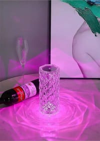 16 Colors Crystal Night Light LED Touch Projection Table Lamp Rose Remote Dimmable USB Romantic Atmosphere Light for Decor Home_img_13