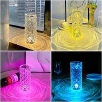 16 Colors Crystal Night Light LED Touch Projection Table Lamp Rose Remote Dimmable USB Romantic Atmosphere Light for Decor Home_img_21