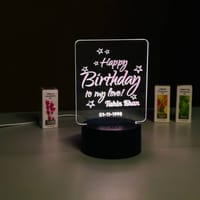 Customizable Happy Birthday Design Acrylic Multicolor Night Lamp_img_1