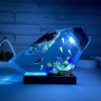 Seabed World Organism Resin Table Light Art Decoration Lamp Whales and jellyfish Night Light Creative USB charge night light Gif_img_4
