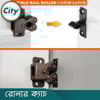 ২ পিস ফার্নিচার ক্যাবিনেটের দরজার জন্য ডাবল রোলার ক্যাচ_img_3