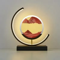 Table Lamp Quicksand Night Light 3D Hourglass Bedside Lamps_img_9