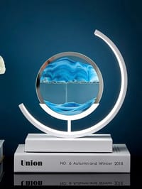 Table Lamp Quicksand Night Light 3D Hourglass Bedside Lamps_img_15