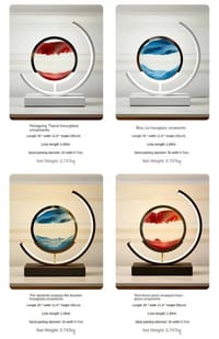 Table Lamp Quicksand Night Light 3D Hourglass Bedside Lamps_img_17