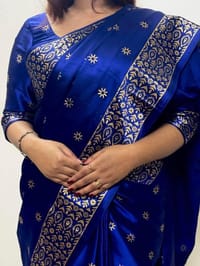 জাপানি সিল্ক বধুয়া বেনারসি শাড়ী + ব্লাউজ পিছ।_img_1