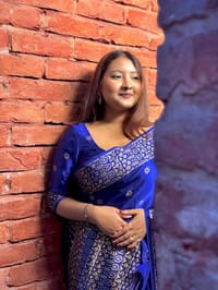 জাপানি সিল্ক বধুয়া বেনারসি শাড়ী + ব্লাউজ পিছ।_img_2