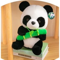 Bamboo panda plush toy simulation giant panda doll kids birthday gift_img_1