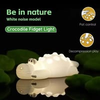 7 Color Crocodile Shape Silicone Night Light Toy for Kids_img_0