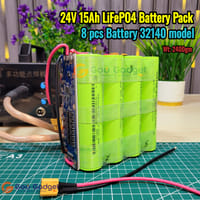 24V 15000mAh LiFePO4 Battery Pack with 8S 30A BMS | IFR32140 Grade-A Cells | High-Power 24V Pack_img_0
