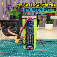 24V 15000mAh LiFePO4 Battery Pack with 8S 30A BMS | IFR32140 Grade-A Cells | High-Power 24V Pack_img_4