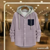 Corduroy hooded shirt for winter (unisex)_img_2