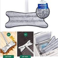 Flat Floor Mop X Type, Easy Squeeze Mop, Self Wringing Flat Mop, Hand-Free Wash_img_4