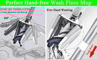 Flat Floor Mop X Type, Easy Squeeze Mop, Self Wringing Flat Mop, Hand-Free Wash_img_5