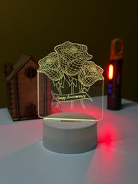 GearUP Acrylic Multicolor Night Lamp (Anniversary Rose)_img_1