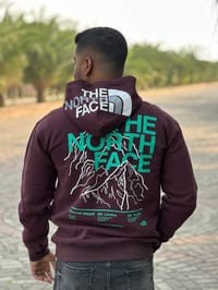 North face hoodi with snap button_img_4