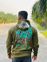 North face hoodi with snap button_img_4