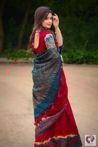 সেমি মসলিন শাড়ি + ব্লাউজ পিছ।_img_3