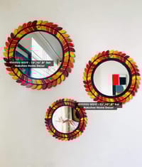 পাতাবাহার আয়না ৩ সাইজ লাল রং ৩ পিসের সেট_img_0