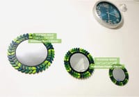 পাতাবাহার আয়না ৩ সাইজ সবুজ রং ৩ পিসের সেট_img_1