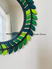 পাতাবাহার আয়না ৩ সাইজ সবুজ রং ৩ পিসের সেট_img_4