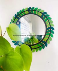 পাতাবাহার আয়না ৩ সাইজ সবুজ রং ৩ পিসের সেট_img_5