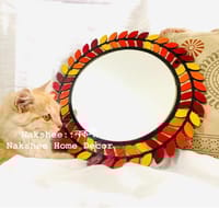 পাতাবাহার আয়না ৩ সাইজ লাল রং ৩ পিসের সেট_img_1