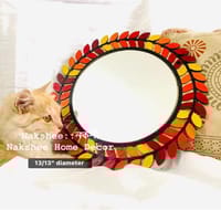 পাতাবাহার আয়না ৩ সাইজ লাল রং ৩ পিসের সেট_img_3