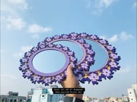 শিউলি আয়না ৩ সাইজ বেগুনী রং ৩ পিসের সেট_img_2