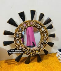 ১৪" কাঠের আয়না Black circle_img_1